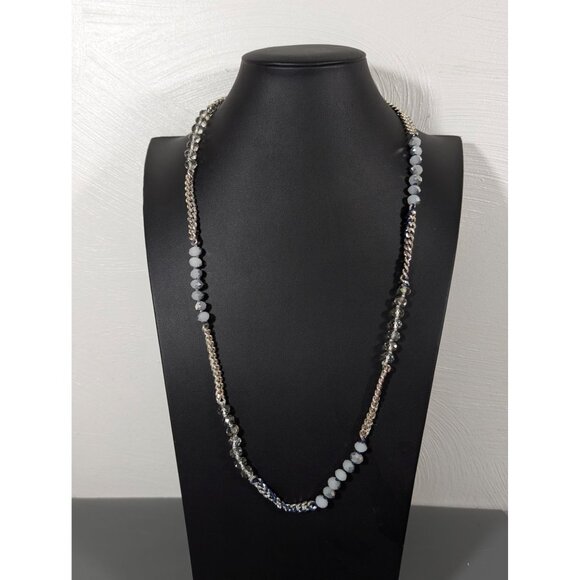 Chloe + Isabel Glass Chain Cord Necklace Layering Boho Chic 28" - Picture 1 of 9